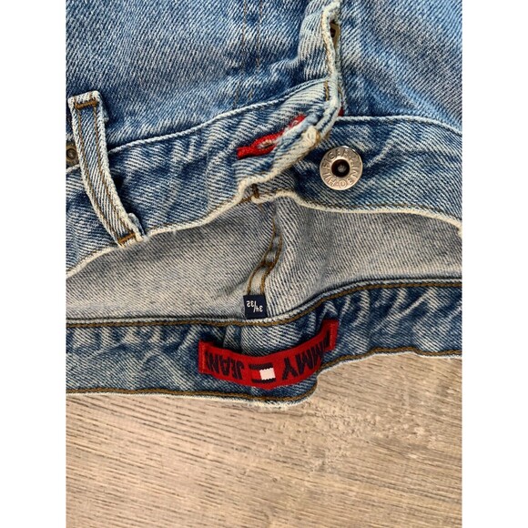 TOMMY HILFIGER  URBAN Y2K LOOSE WORN FADED DENIM JEANS MENS Size 34X32 in LIGHT - Picture 16 of 16